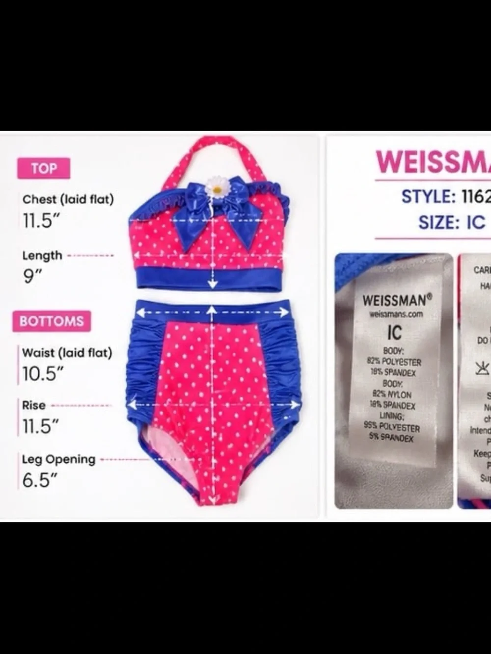 Y2K Inspired Pink Polka Dot Retro Dance Costume Set Weissman Bow Top High Waist